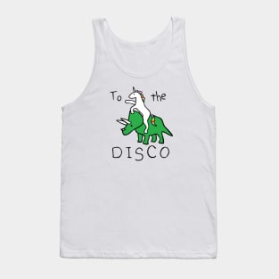 To The Disco (Unicorn Riding Triceratops) Tank Top